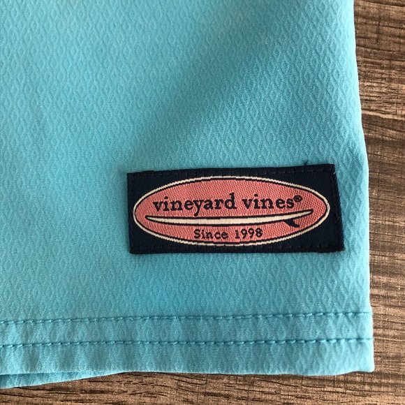 VINEYARD VINES Turquoise Board Shorts Swim Trunks - Picture 2 of 10